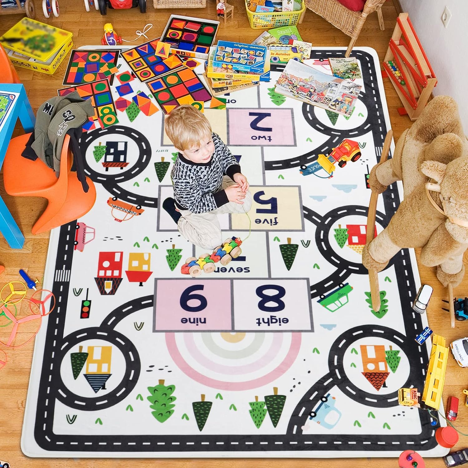 Commercial Road Printing - Kids Educational Road Map Number Print