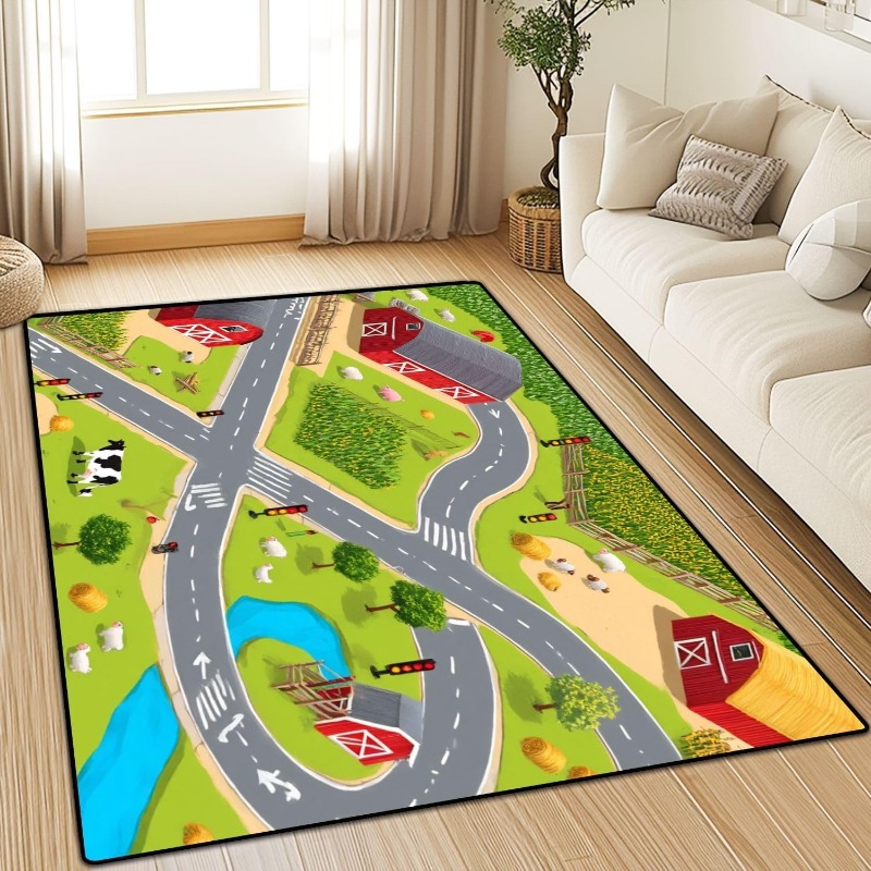 Commercial Road Printing - Farm Traffic Pattern Carpet Barn Animal