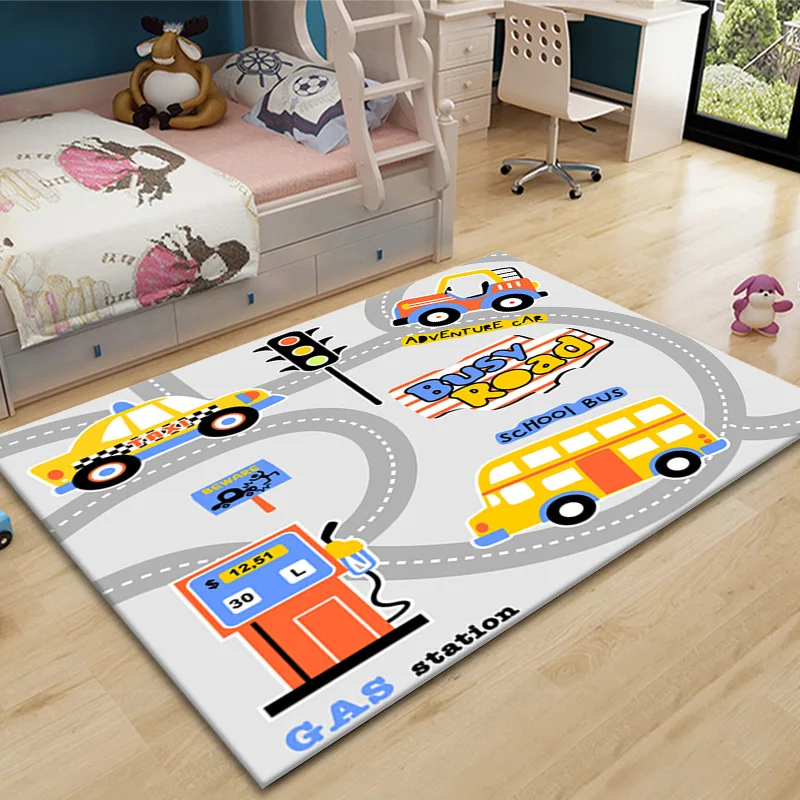 Commercial Road Printing - Kids City Road Playmat Carpet 3D