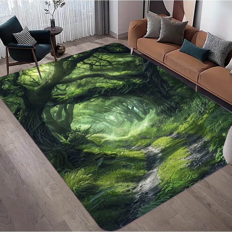 Commercial Road Printing - 3D Optical Illusion Forest Print Carpet