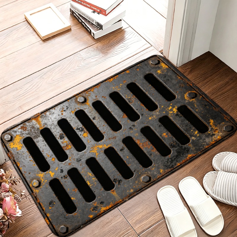 Commercial Printing Industry - Vintage Rusty Metal Drain Grate 3D