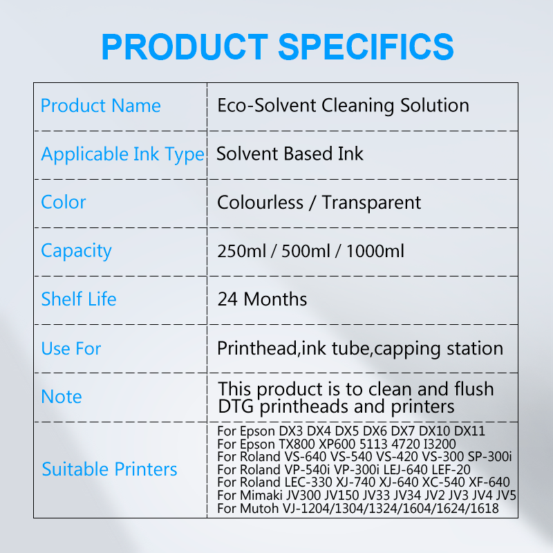 Eco-Solvent Ink Cleaning Solut - Eco Solvent Ink Cartridge recension och pris