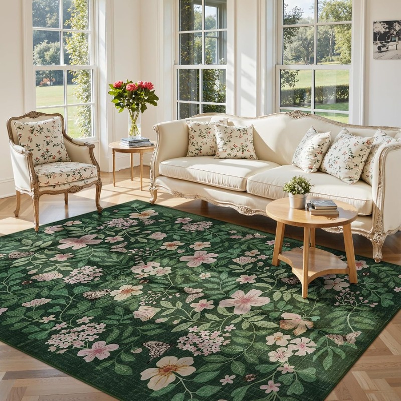Floral Living Room Carpet Vint - Commercial Printing Online recension och pris