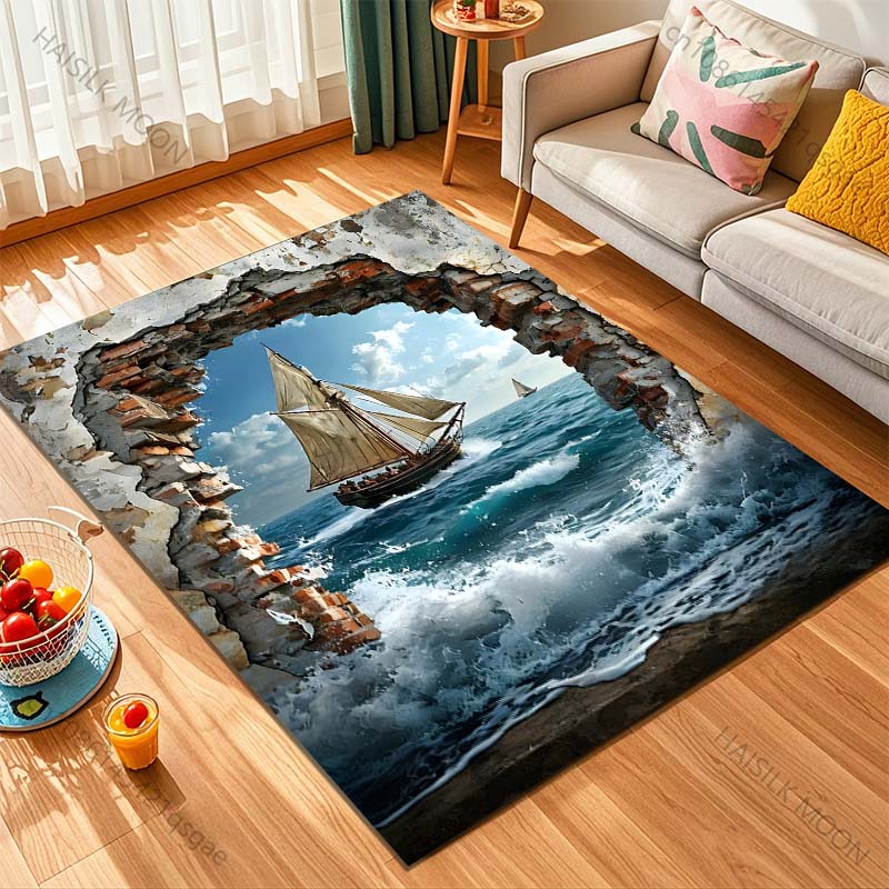 1PC Sailing ship through broke - Commercial Wall Printing recension och pris