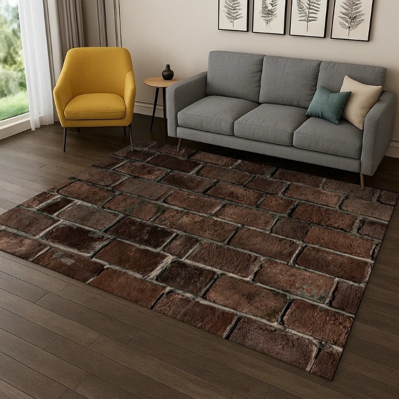 3D Brick Stone Building Carpet - Commercial Wall Printing recension och pris