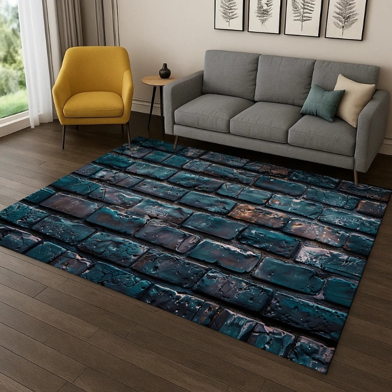 3D Brick Stone Building Carpet - Commercial Wall Printing recension och pris