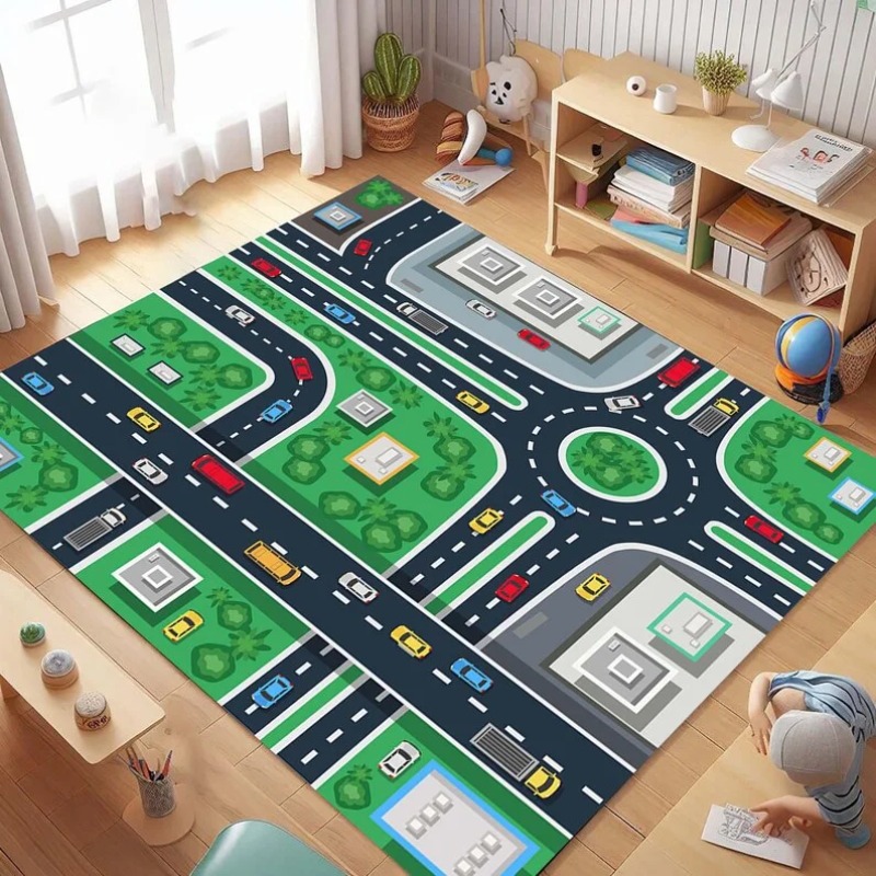 Cartoon City Traffic Road Map  - Commercial Road Printing recension och pris