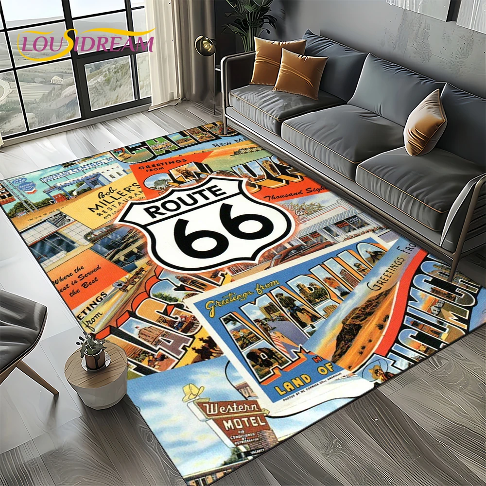 Route 66 Retro America Histori - Commercial Road Printing recension och pris
