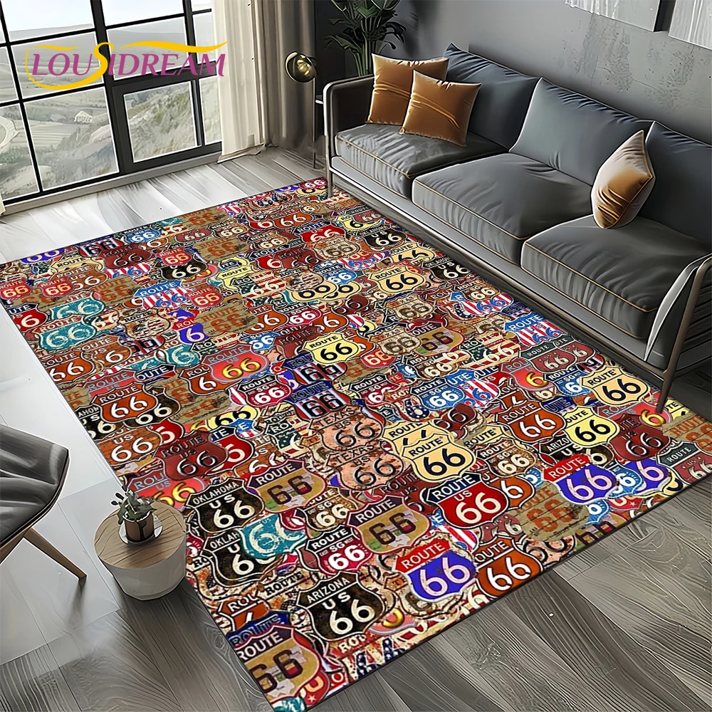 Route 66 Retro America Histori - Commercial Road Printing recension och pris