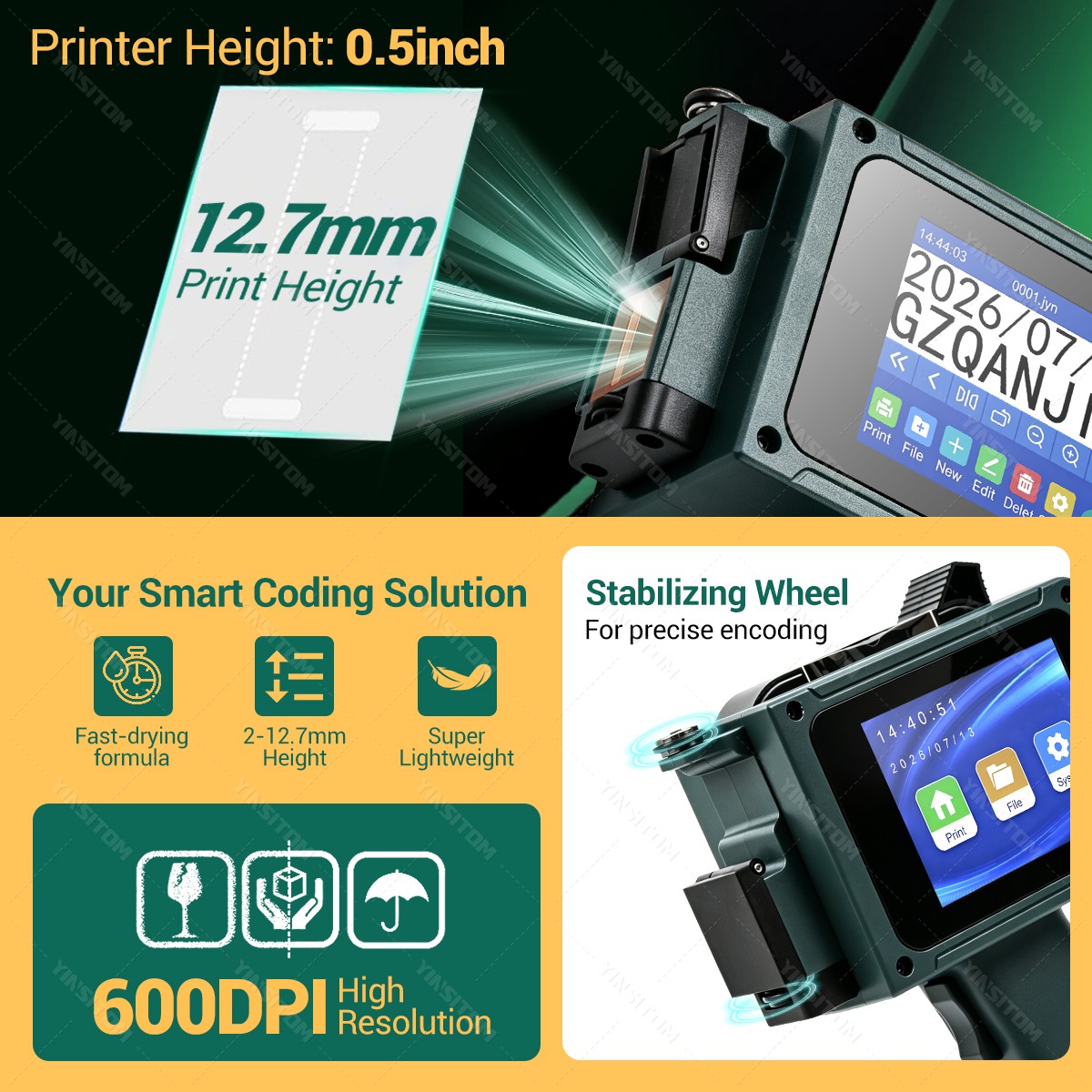 Newly Upgraded 0.5Inch 12.7mm  - Commercial Printing Ink recension och pris